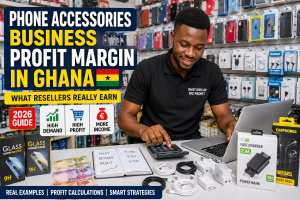 phone accessories business profit margin Ghana reseller income guide